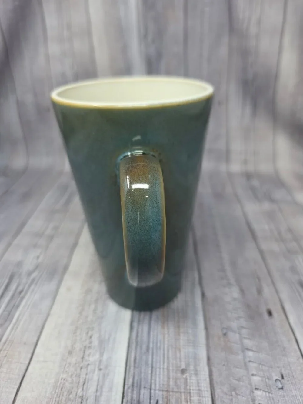 Tall Emerald Green Leaf Ceramic Mug Bamboo Leaf 20 ounce oz Tea Coffee Cup 6